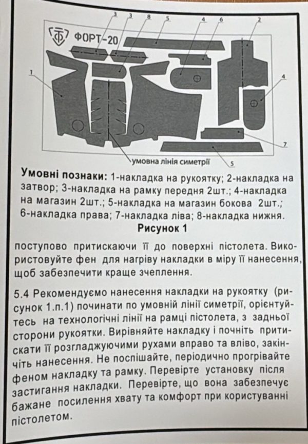 Накладки (поліпшувач хвату) до Форт-20 - Зображення 6